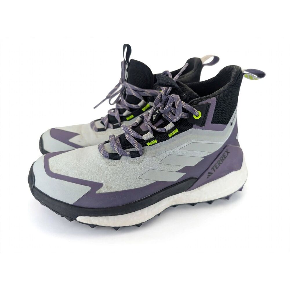 Adidas Terrex Free Hiker 2 GTX IF4926 Womens 7 Silver Purple Gore-Tex Hike Good